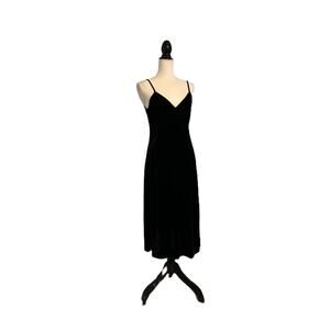 NWT Band of the Free Girl Crush Black Velvet Midi Dress-Large